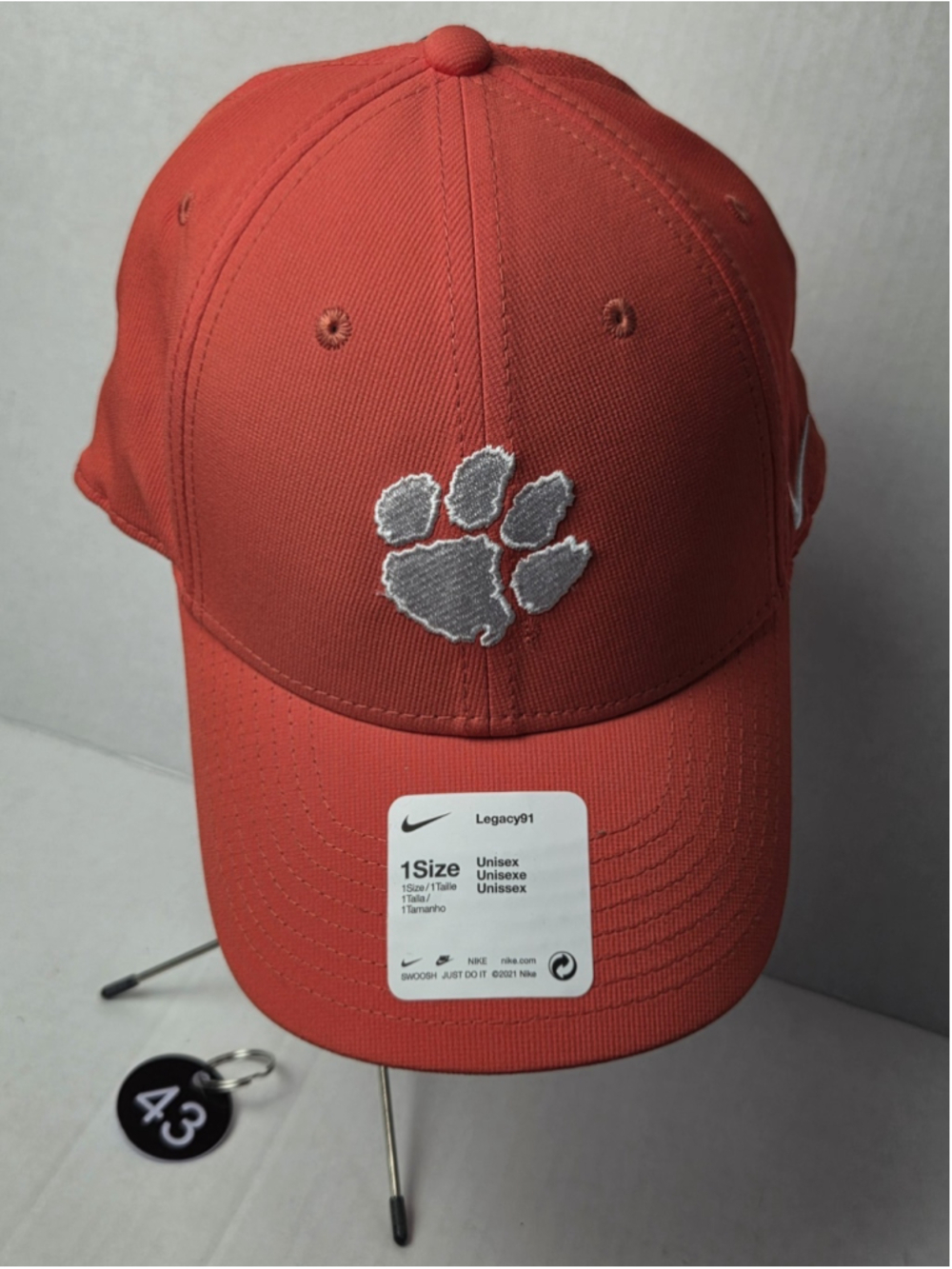 Nike Clemson Tigers Legacy91 Dri-FIT Hat Team Orange Adjustable NWT New Cap #43